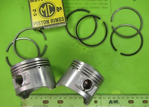 Honda CB450 CL450 Pistons & Rings x 2🔥NOS🔥+ 0.50 over 🔥13103-346-002🔥Vintage - Picture 1 of 4