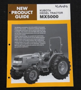 GENUINE KUBOTA MX5000 TRACTOR "NEW PRODUCT" CATALOG BROCHURE GUIDE 2002-08 - Picture 1 of 13