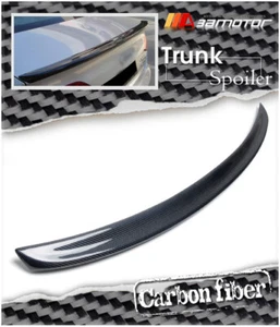 Carbon Fiber Rear Trunk Spoiler Non-Sline fits 2008-2014 Audi A4 B8 Base Sedan - Picture 1 of 5