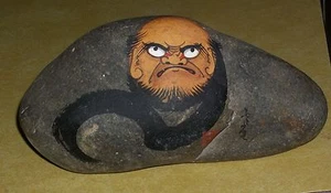 OOAK ACEO HANDBEMALTER STEINFELSEN CHINESISCH 8 UNSTERBLICHE JAPANISCHE SUMO SAMURAI FOLK - Bild 1 von 7