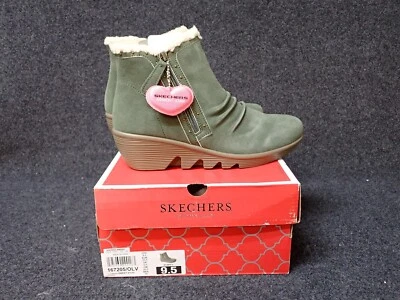 NUEVO Botines de cuña Skechers Jumper-Sweet con tachuelas color oliva para mujer 9,5 (PV36) Foto 1 de 4