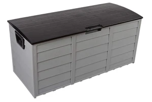 75 Gallon Outdoor Storage Box Rattan Garden Cushion Organizer Patio Deck Cabinet - Picture 1 of 9
