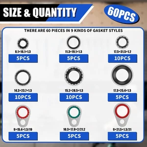 Car AC Gasket Kit Corrosion Resistant Air Conditioner Compressor Good GoCYY - Picture 1 of 11