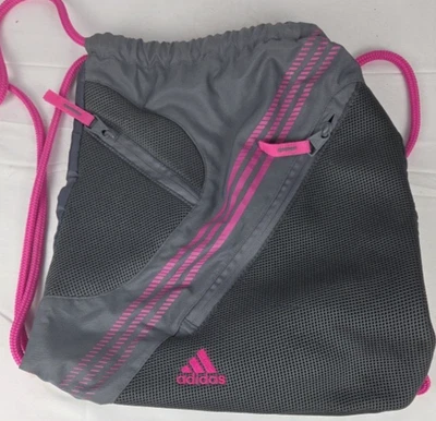 Adidas Pink Drawstring Sports Backpack - Image 1 of 4