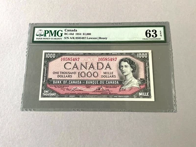 Canada 1,000 Dollars BC-44d 1954  PMG 63 EPQ - Image 1 of 4