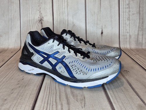 Scarpe da corsa ASICS GEL Kayano Grey T648 da uomo taglia 14 EE blu dynamic duomax