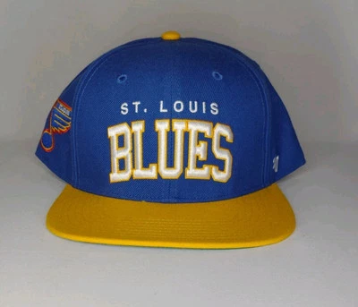 圣路易斯蓝调入门帽 100% 羊毛混纺平沿帽 NHL  — 第 1/3 张图片