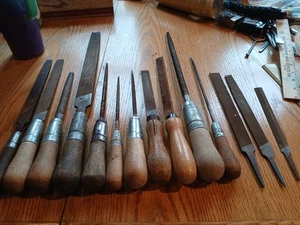 (14) Wood & Metal Files Rasp Lutz & Tool Co Plus Square Vintage Different Tips - Picture 1 of 14