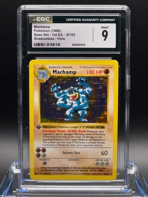 CGC 9 MINT ✨ - Machamp Base Set Shadowless 1st Edition 008/102 Holo - Image 1 of 2