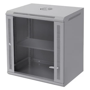 Armoire serveur 19" boîtier réseau murale gris en acier rack 12U 600x450x635 mm - Photo 1/10