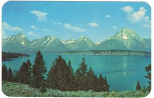 Teton Range reflektiert in Jackson Lake Grand Teton Jackson Wyoming Postkarte - Bild 1 von 2