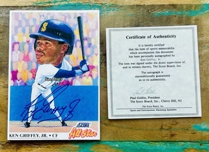 Score Jumbo Ken Griffey Jr Auto Goldin Authenticated - Picture 1 of 2