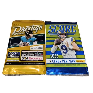 Pack de 5 tarjetas de fútbol Panini Prestige 2022 y marcador 2022 - sellado de fábrica - envío gratuito - - Imagen 1 de 4