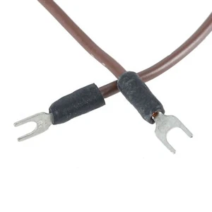 Przewód uziemiający do gramofonu, 1m, czarny, z adapterami końcówki kabli widłowych - Zdjęcie 1 z 1