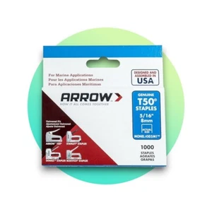 Arrow T50M 505 m Monel Heftklammern 8 mm (5/16 Zoll) Box 1000 rostfrei ARRT50516MS - Bild 1 von 4
