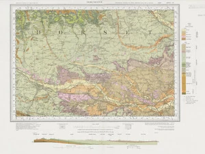 Dorchester. Vintage geological survey map. Sheet 328. Dorset Dorset Downs 1973 - Picture 1 of 3