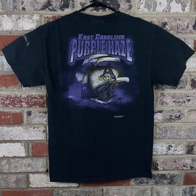 Vintage Y2K 2003 ECU East Carolina Pirates Purple Haze College NCAA Black Small - Image 1 of 4