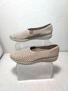 Mocassini sportivi americani Munro donna 7,5 SS beige/rosa scarpe traforate extraleggere - Foto 1 di 9