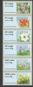 GUERNSEY FLOWERS FLORA  NATURE POST & GO SELF ADHESIVE SET  MNH - Picture 1 of 1