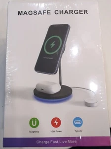 Fast Wireless Magsafe Charger 3 in 1  Magnetic Charging Station for iPhone 12-13 - Zdjęcie 1 z 8