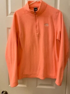 THE NORTH FACE Girls Neon Pink Peach Zip Up Jacket XL - Picture 1 of 7
