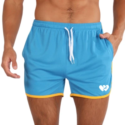Pantalones cortos retro de fitness para gimnasio MoveFree años 80 para actividades en interiores y exteriores para hombre Foto 1 de 3