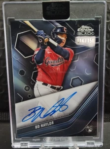 2023 Topps Chrome Black ENCASED REFRACTOR RC AUTO /150 Bo Naylor Rookie Card - Picture 1 of 2