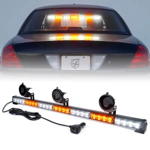 Xprite 31" LED Strobe Light Interior Bar Emergency Traffic Advisor Amber White - Imagen 1 de 7