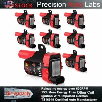 Juego de 8 bobinas de encendido D585 para Chevrolet Silverado 1500 GMC 5,3/6/4,8 L UF262 Foto 1 de 4