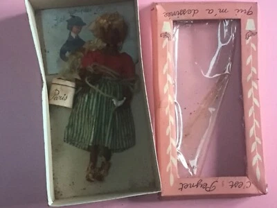 ANCIENNE POUPEE PEYNET midinette Paris DANS SA BOITE D'ORIGINE 50/60 dans l’état - Photo 1/3