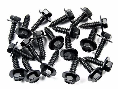 Toyota Hex Screws- M6.3-1.81 x 25mm Long- 10mm Hex- 17mm Washer- 20 screws- #168 - Image 1 of 4