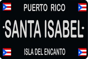 Letrero de metal de aluminio de 8"" x 12"" bandera de Puerto Rico PR Isla del Encanto - Imagen 1 de 2