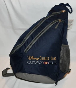 NEW! Disney Cruise Line DCL Sling Bookbag Bag (Fast Shipping!) Navy and Gray - Picture 1 of 7