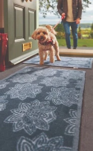 Hug Rug (Woodblock) 65x85cm Dirt Trapper Door Mat & Machine Washable - Picture 1 of 7
