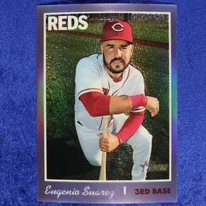 2019 Topps Heritage #THC-467: Eugenio Suarez (PURPLE CHR REFRACTOR) (THC-84) - Picture 1 of 2