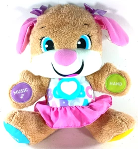 Fisher Price Smart Stages Puppy Plush Laugh and Learn Preschool 12" Pink Dress - Picture 1 of 3