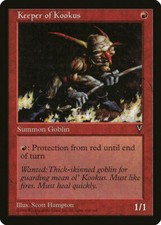 Magic MTG Tradingcard Visions 1996 Keeper of Kookus