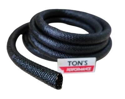 10 feet 1/4" I.D. ASPHALT CLOTH WIRE LOOM ORIGINAL RESTORATION CONDUIT VINTAGE  - Image 1 of 4
