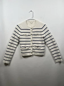 Crewcuts Girls' Emilie sweater lady jacket in stripe L - Picture 1 of 7