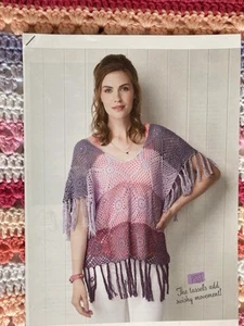 Ladies 4ply Poncho Cardigan Crochet Pattern. Used - Picture 1 of 2