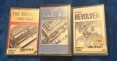 The Beatles Red Album 1962-1966 Cassette 1967-1970 & Revolver x 3 - Image 1 of 4