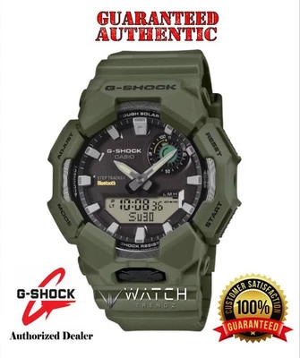 Reloj verde Casio G-Shock GAB010-3A teléfono inteligente alimentado por energía solar seguimiento de pasos Foto 1 de 4