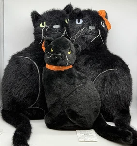 Cynthia Rowley Curious Cat Couple Baby Glow In The Dark Halloween Pillows Set 3 - Picture 1 of 19