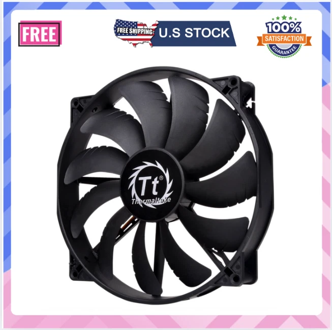 Ventilador de caja de alto flujo de aire silencioso 200Mm Pure 20 Series negro 200X30Mm de espesor con anti- Foto 1 de 4