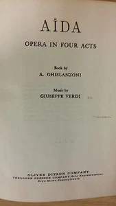 Verdi: Aida: Libretto (H1) - Picture 1 of 1