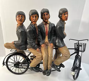 Beatles en tándem bicicleta exhibición juguete utilería decoración resina estatua figuras MUY RARO - Imagen 1 de 18