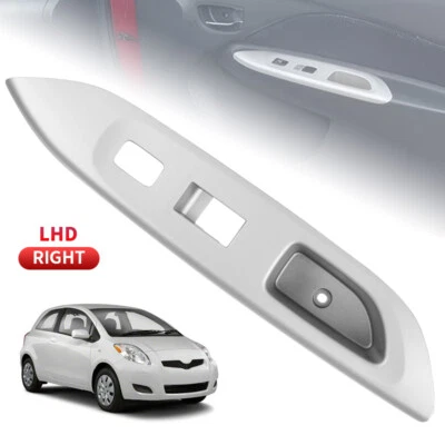 Bisel interruptor ventana eléctrica delantero derecho plateado para Toyota Yaris 2006-2016 sedán 4P Foto 1 de 4