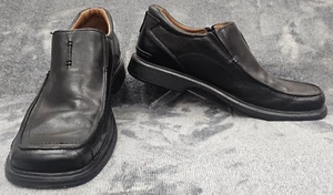 Clarks Code Slip on dress Shoes mens 12M black leather casual comfort 78340 - Picture 1 of 13