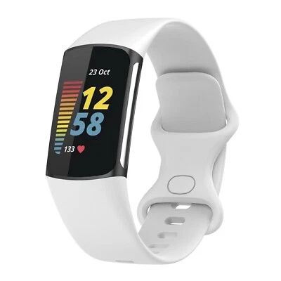 Pulseira de relógio de substituição para Fitbit Charge 6 Charge 5 silicone macio - Imagem 1 de 4