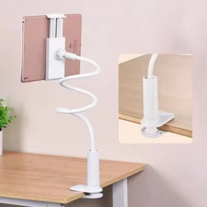 Adjustable Gooseneck Tablet Holder- Flexible Mount Bedside Stand Universal Ipad - Picture 1 of 11